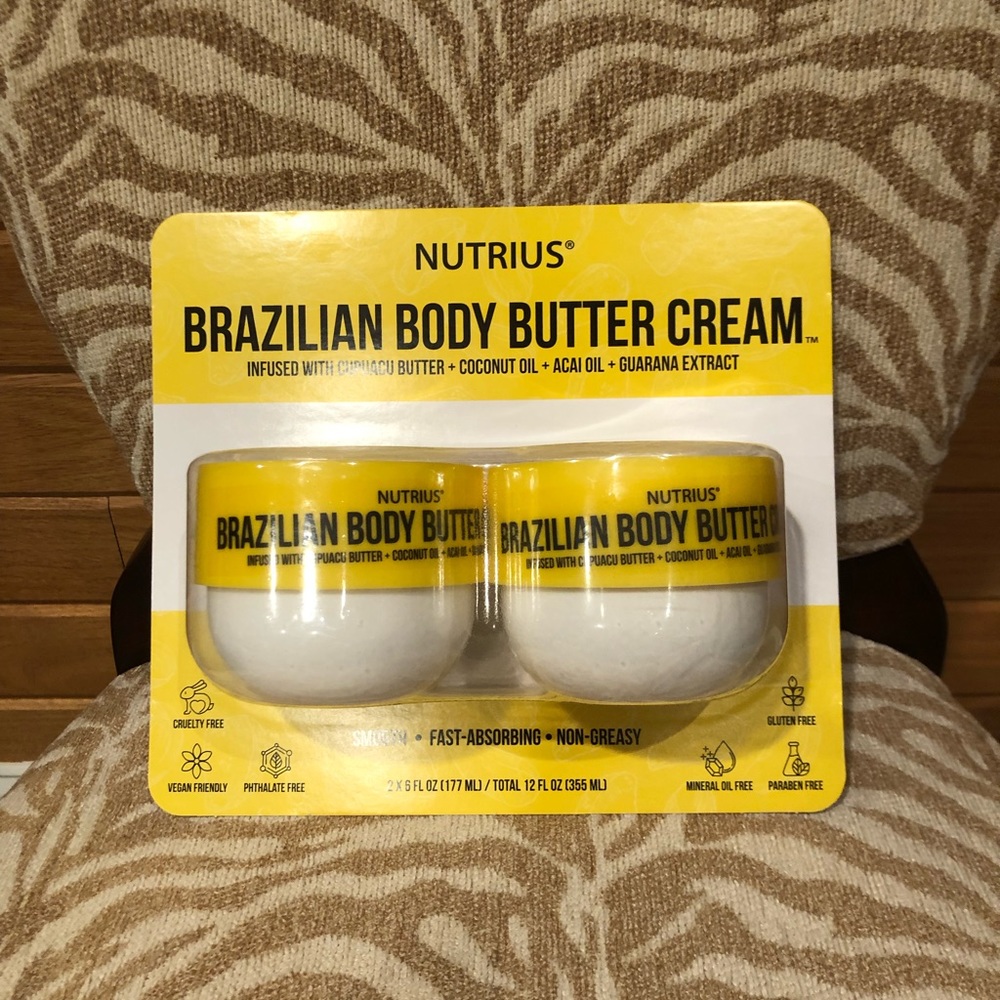 Nutrius Brazilian Body Butter 6 fl oz, 2-pack